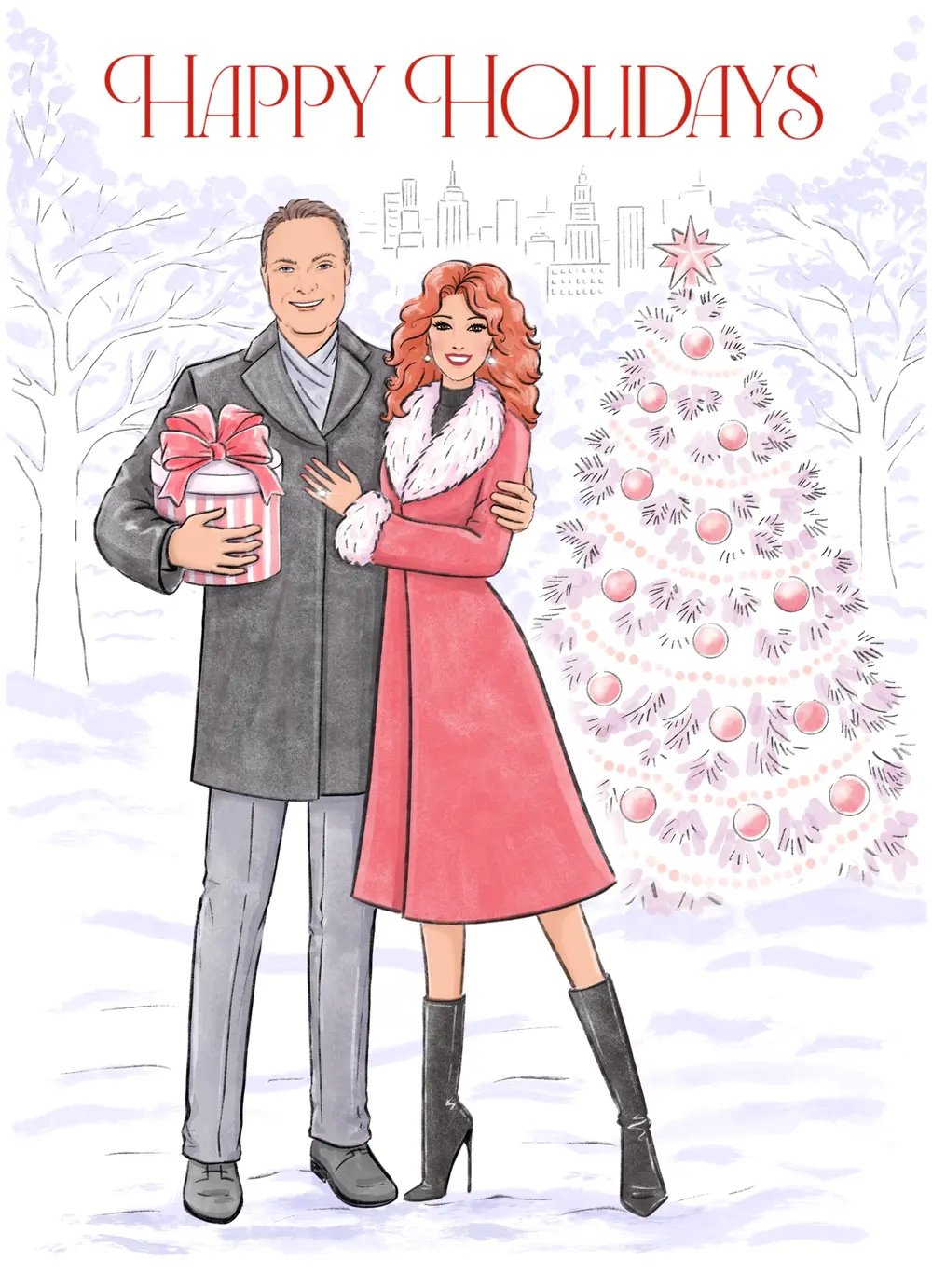 Real Estate Holiday Campaign — illustration by Anastasiia Asiosi