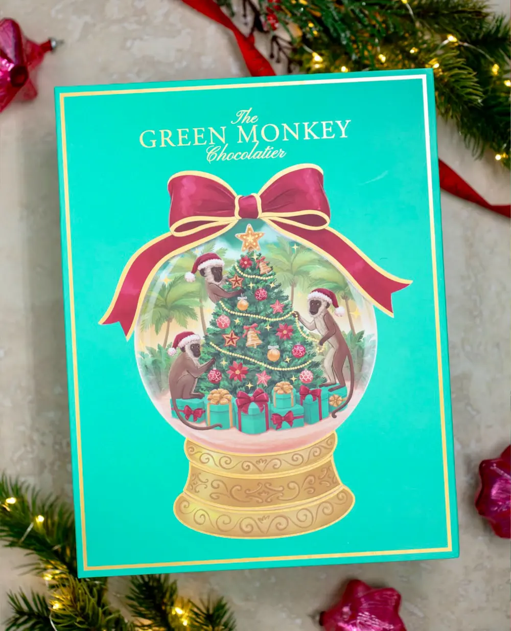 Carribean Christmas Chocolate Box — illustration by Anastasiia Asiosi