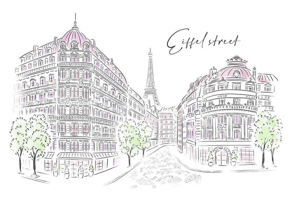Paris City Sketches — illustration by Anastasiia Asiosi