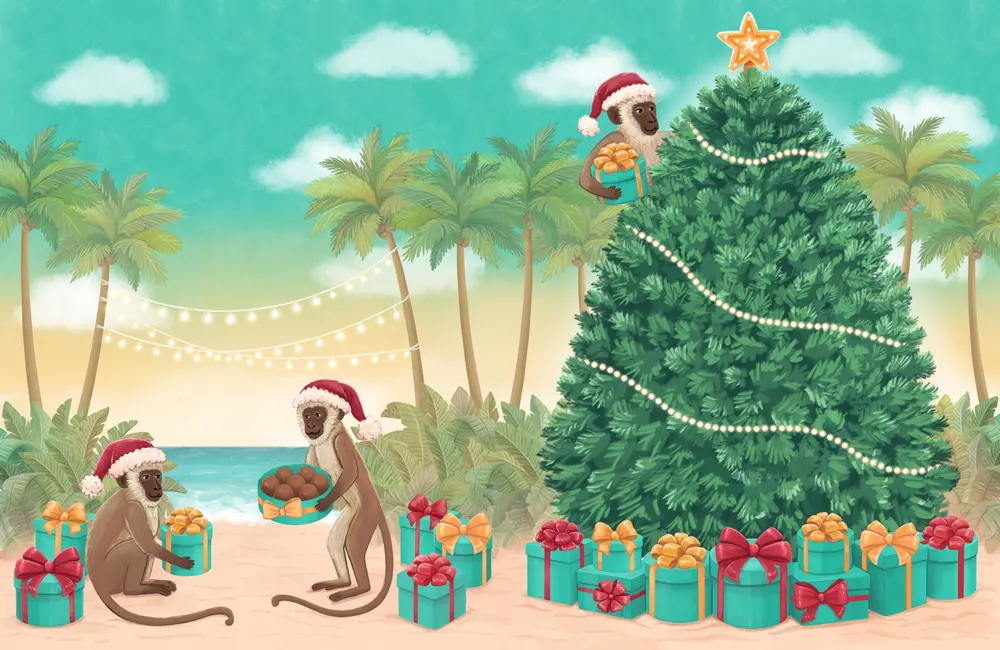 Carribean Christmas Chocolate Box — illustration 4 by Anastasiia Asiosi
