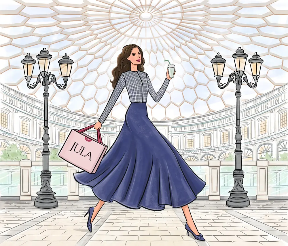 Store opening fashion illustrations