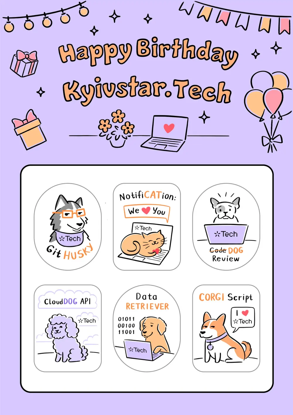 Stickers for Kyivstar.Tech — illustration 4 by Anastasiia Asiosi