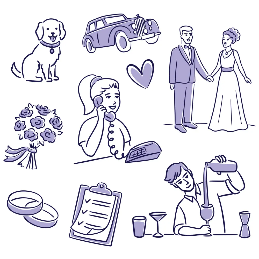 Wedding Agency Workbook Illustrations