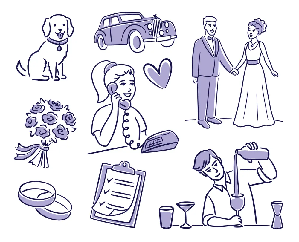 Wedding Agency Workbook Illustrations — illustration 9 by Anastasiia Asiosi